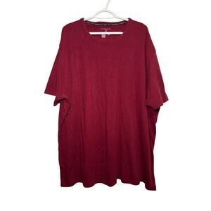 Shaquille O'Neal red ribbed t‎ shirt mens 3XL classic preppy casual transitional